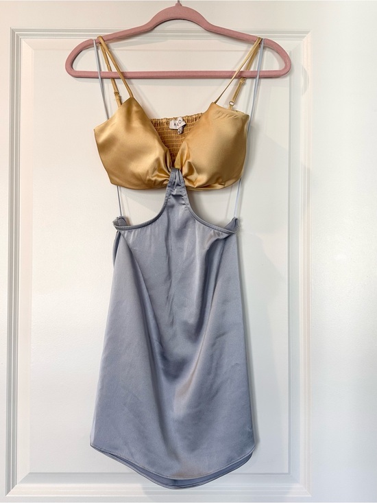 Vici Other - Satin Two-Tone Cut Out Slip Dress